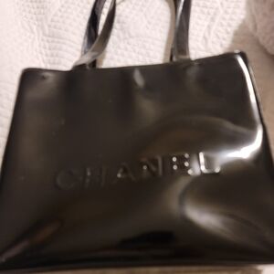 CHANEL Black Patent Leather Bag